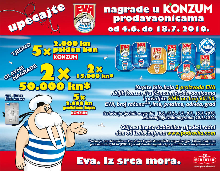 Upecajte EVA nagrade u Konzum prodavaonicama